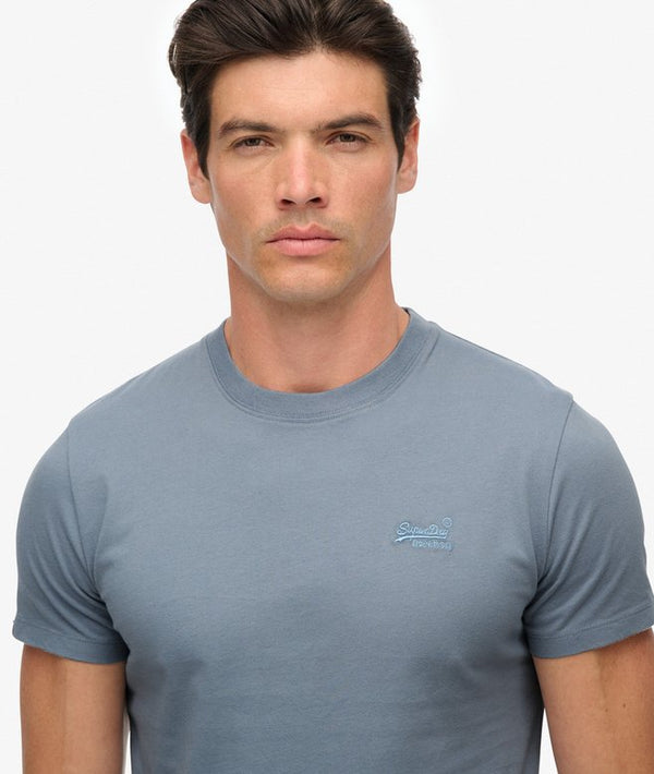 Superdry Essential Logo Emb Tee - Washed Denim