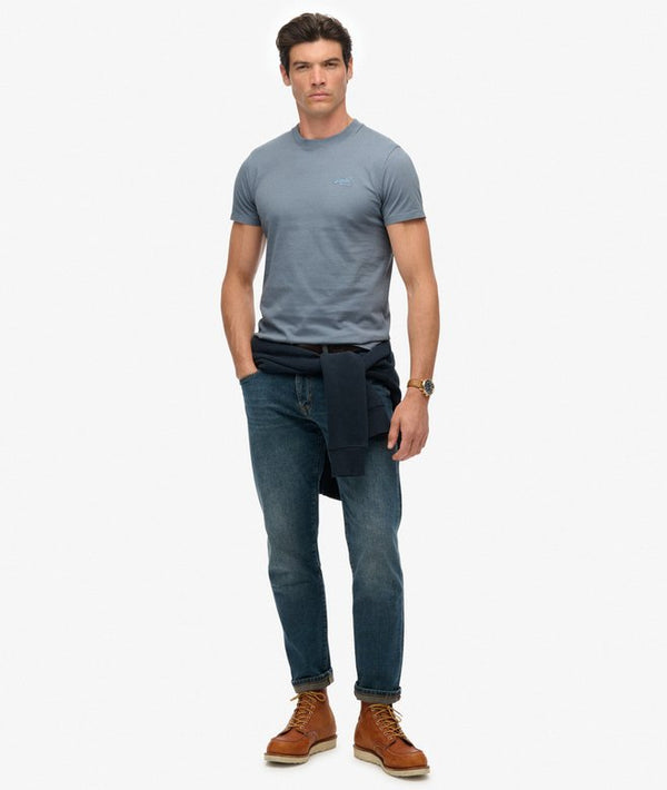 Superdry Essential Logo Emb Tee - Washed Denim