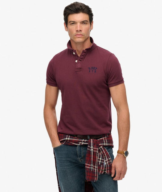 Superdry Vintage Athletic EMB Polo - Port