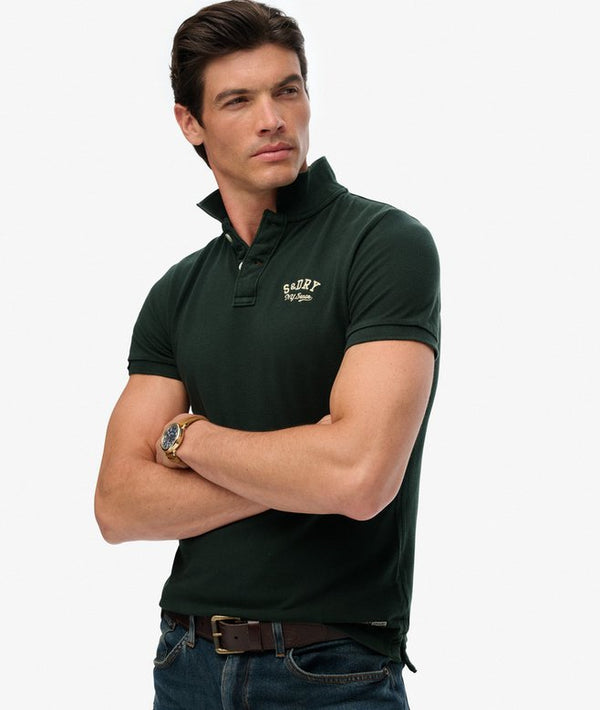 Superdry Vintage Athletic EMB Polo - Eagle Green