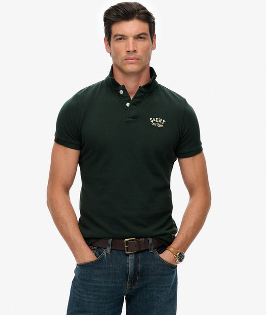 Superdry Vintage Athletic EMB Polo - Eagle Green