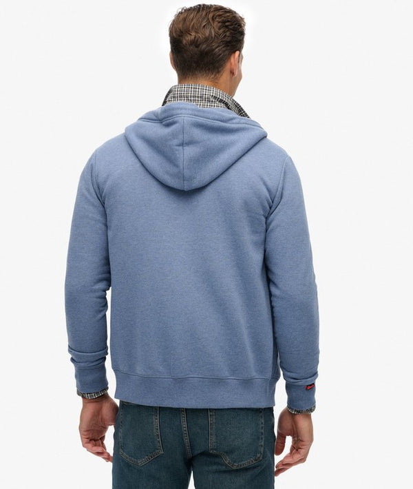 Superdry Essential Logo Zip Hoodie HB - Jeans Blue Marl