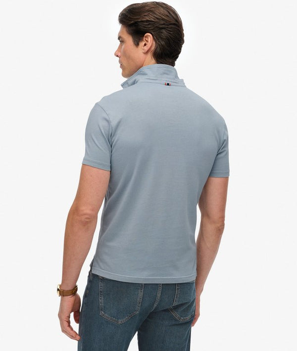 Superdry Essential Jersey Polo - Washed Denim