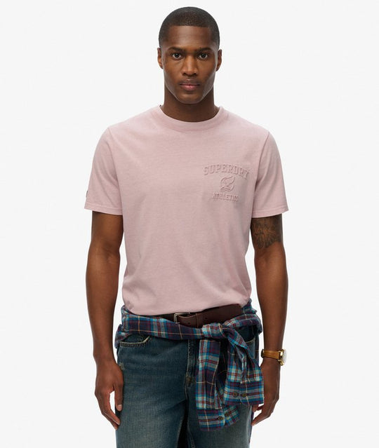 Superdry Athletic Emboss Relaxed Tee - Dusty Pink