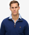 Superdry Preppy SD CO Half Zip Henley - Supermarine Navy