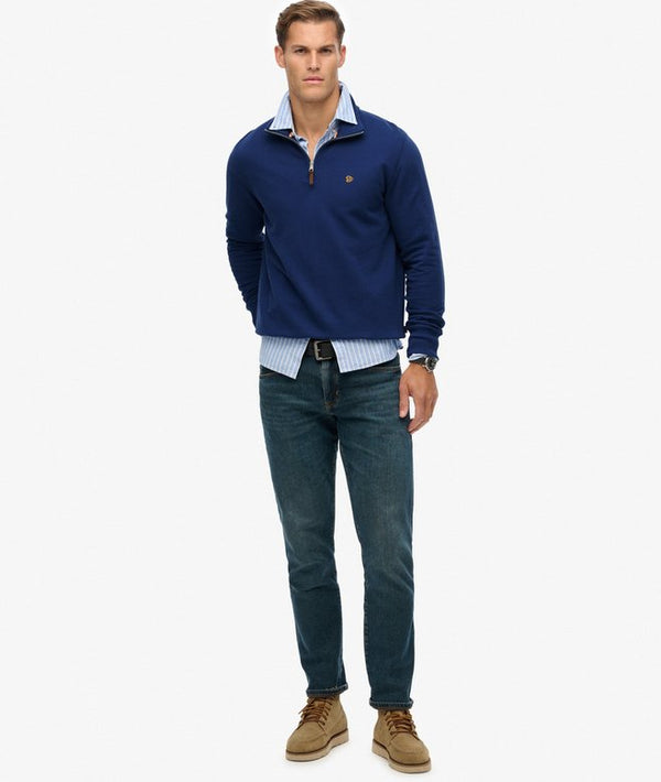 Superdry Preppy SD CO Half Zip Henley - Supermarine Navy