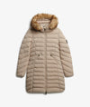 Superdry Fuji Faux Fur Hood Mid Length - Chateau Grey