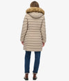 Superdry Fuji Faux Fur Hood Mid Length - Chateau Grey