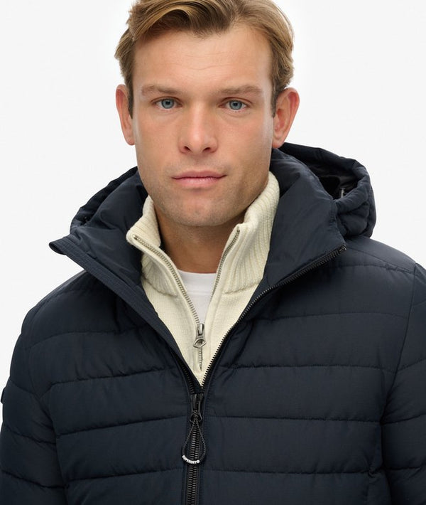 Superdry Hooded Fuji Padded Jacket - Eclipse Navy