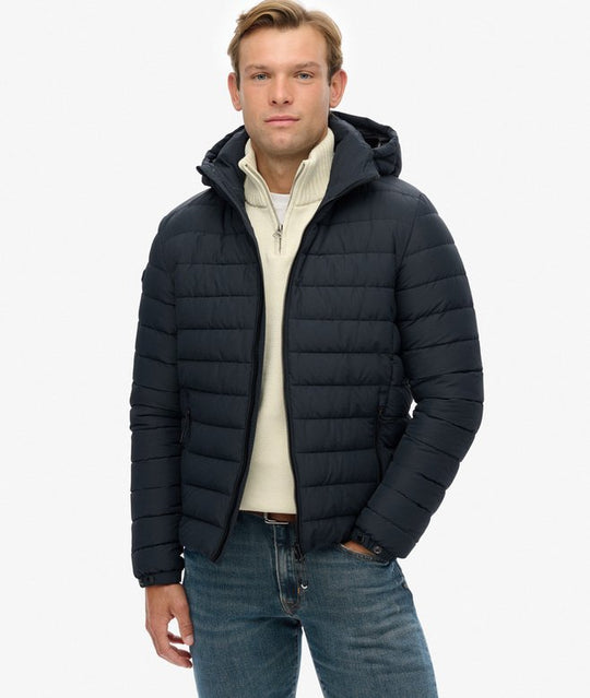 Superdry Hooded Fuji Padded Jacket - Eclipse Navy