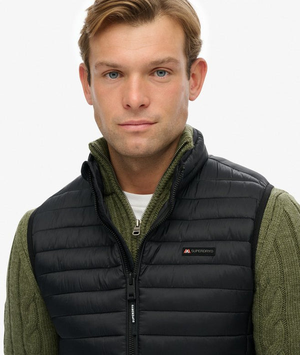 Superdry Fuji Lite Padded Gilet - Jet Black