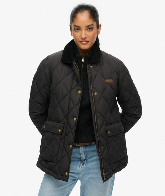 Superdry Cord Trimmed Liner Jacket - Black