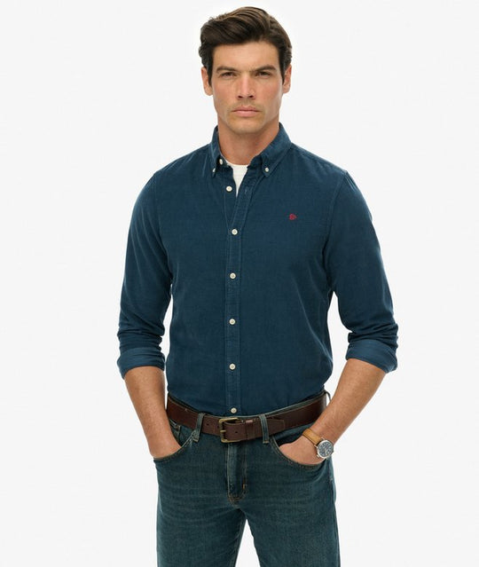 Superdry Classic Needle Cord Shirt - Insignia Blue
