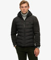 Superdry Hooded Storm Knit Hybrid Jacket - Black