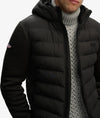 Superdry Hooded Storm Knit Hybrid Jacket - Black
