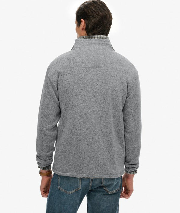Superdry Storm Fleece Half Zip - Storm Light Grey Grit