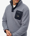 Superdry Fuji Fleece Half ZIp - Washed Denim Blue