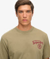 Superdry Tokyo Narrative Loose Tee - Light Khaki Green