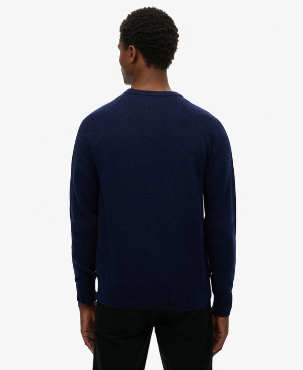 Superdry Wool Blend Jumper - Mariner Blue Marl