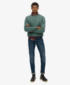 Superdry Micro Logo Crew - Stormy Green