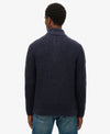 Superdry Jacob Cable Knit Half Zip - Indigo