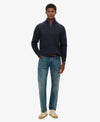 Superdry Jacob Cable Knit Half Zip - Indigo