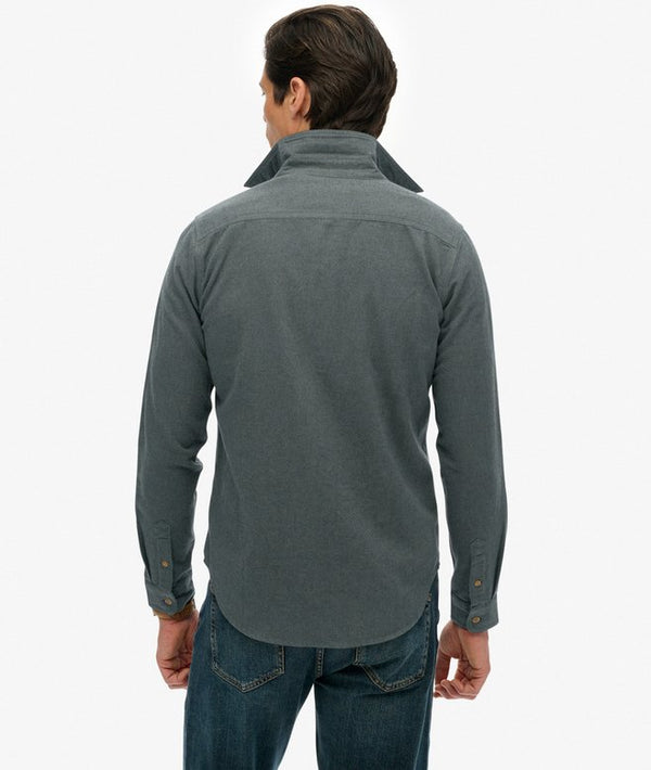 Superdry Trailsman Flannel Shirt - Balsam Green