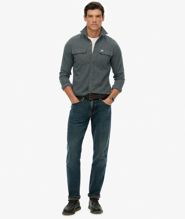 Superdry Trailsman Flannel Shirt - Balsam Green