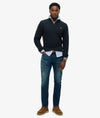 Superdry Cotton Half Zip Knit - Navy