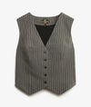 Superdry Pinstripe Waistcoat - Grey Pinstripe