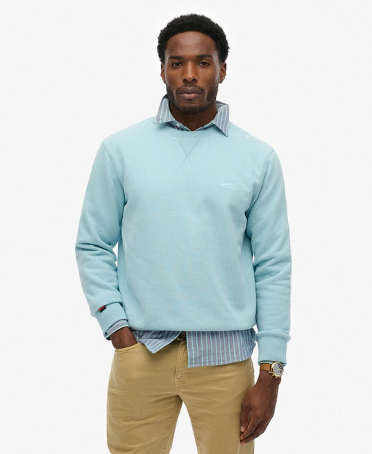 Superdry Essential Logo Crew Sweatshirt - Crystal Blue