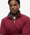 Superdry Preppy SD CO Half Zip Henley -  Port Red