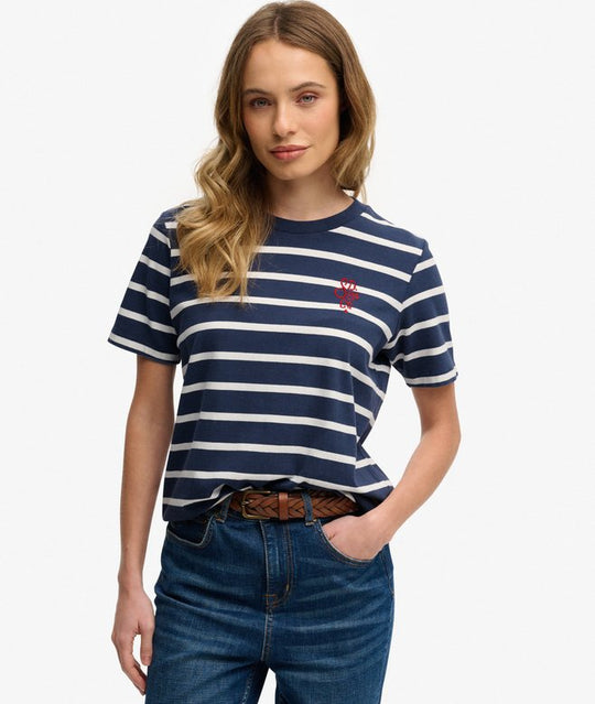 Superdry Heritage Hamptons Stripe Tee - Navy Stripe