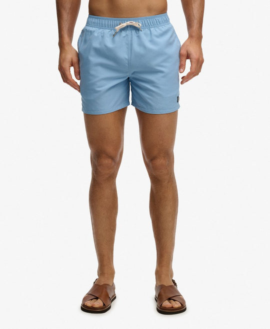 Superdry Embroidered Logo 15" Swim Shorts - Endless Sky Blue