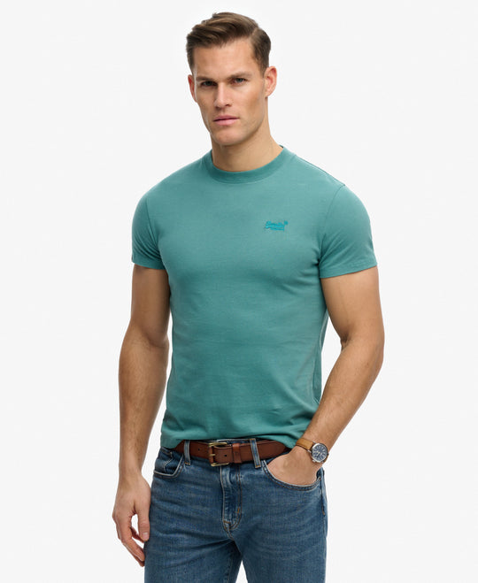 Superdry Essential Logo Embroidered Tee - Teal