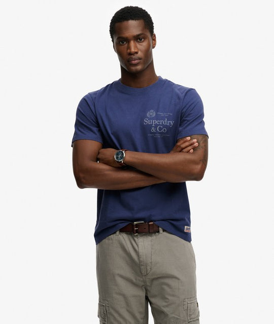 Superdry 1954 Company Relaxed Tee - Hampton Blue