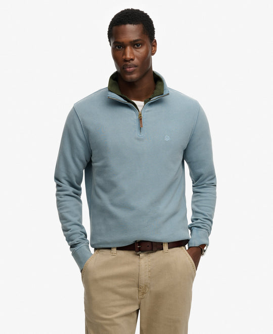 Superdry Classic Essential Half Zip - China Blue
