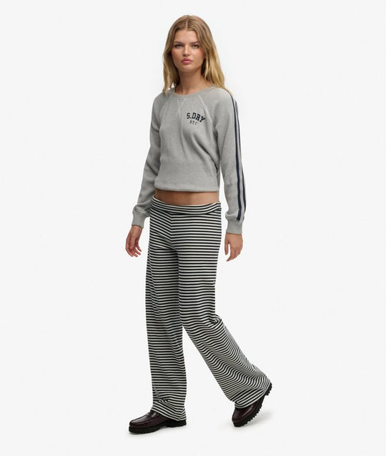 Superdry Athletic Essential Fold Over Jogger - Eclipse Navy Stripe