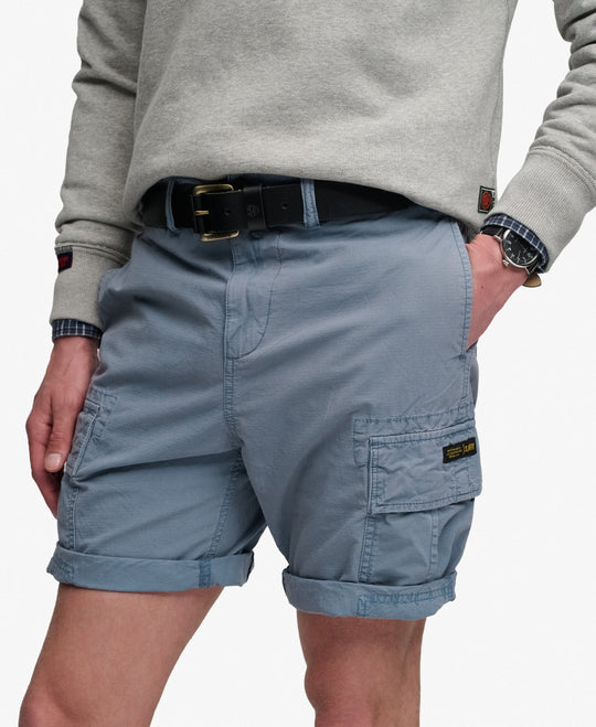 Superdry Ripstop Light Cargo Shorts - Flint Stone Blue Grey