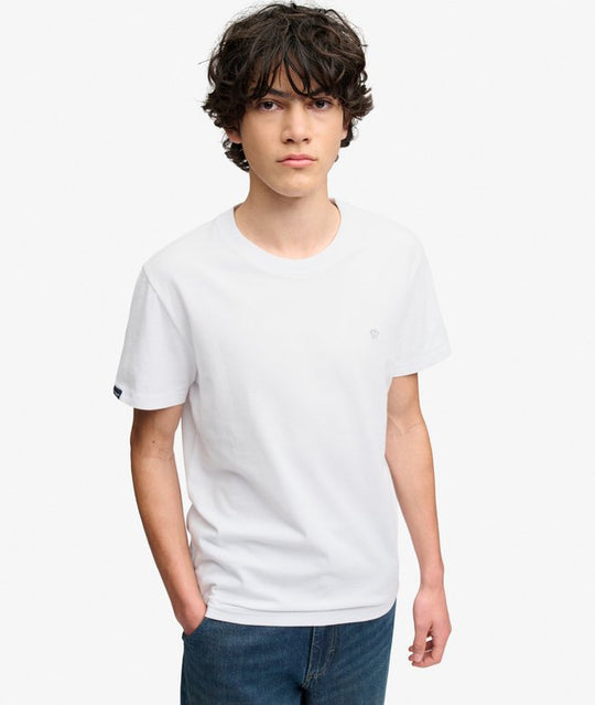 Superdry Essential SDCO Logo Embroidered Tee - Optic/Cold Grey