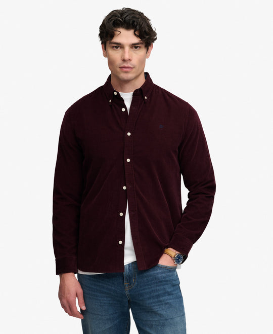 Superdry Classic Needle Cord Shirt - Winter Port