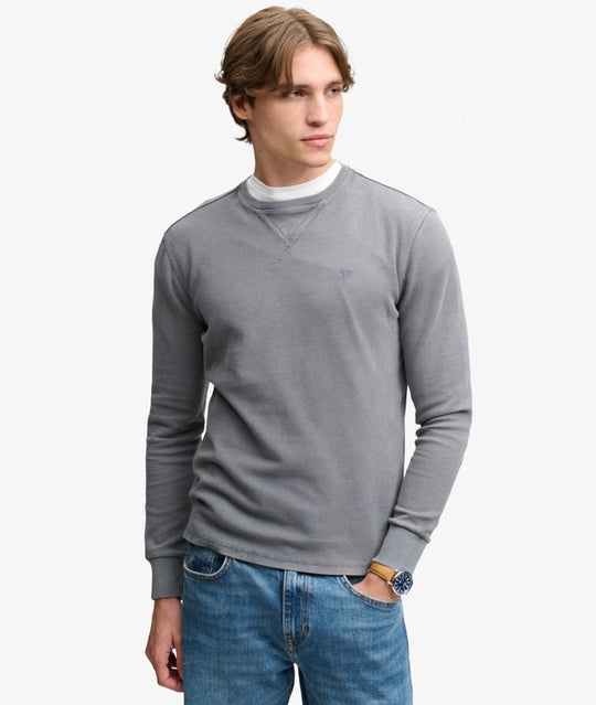 Superdry Classic Heavy Textured Top - Washed Zinc Grey