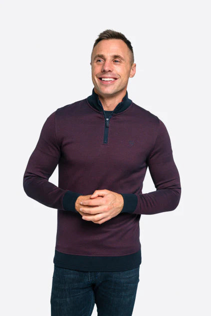 Tommy Bowe XV Kings Utah Warriors 1/4 Zip - Plum Dot