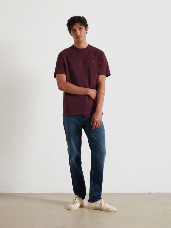 Farah Danny Regular Short Sleeve Tee - Bordeaux