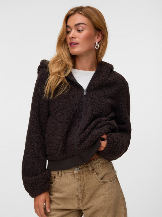 Vero Moda Flash Teddy Anorak - Chocolate Torte