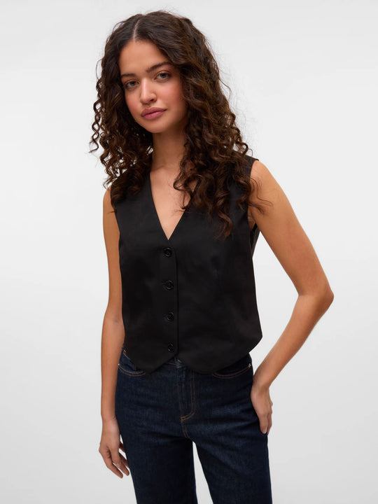 Vero Moda Nila Tailored Waistcoat  - Black