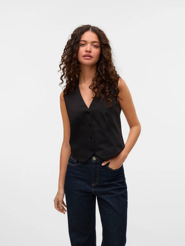 Vero Moda Nila Tailored Waistcoat  - Black