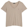 Superdry Studios Slub Vee Tee - Light Taupe