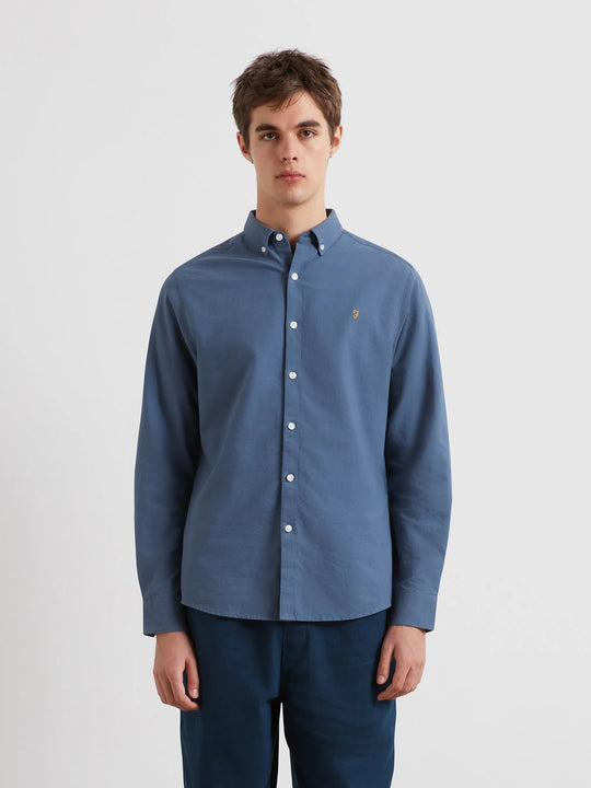 Farah Brewer Long Sleeve Shirt - River Bed
