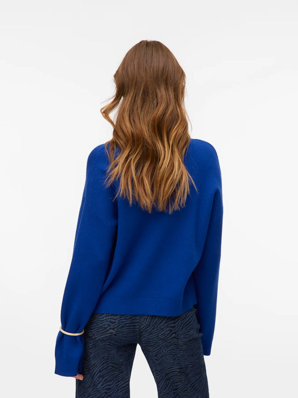 Vero Moda Gold Long Sleeve V-Neck Pullover - Suft The Web